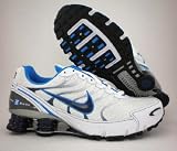 Nike Shox Turbo + Plus VI Mens Shoes White Blue