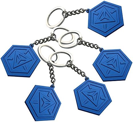 5 Pc Pack Ingress Resistance Blue Anodized Aluminum Keychain