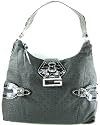 Guess Diamond G Large Shoulder Sack in Coal (Black)