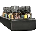 Luxurious Shades Of Stone Essential Oils Holder Carrying Case - Storage And Display Box for 12, 15ml Bottles - Free Matching Tray - 100% Onyx Stone (Classy Black)