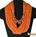AllyDrew Heart Pendant Necklace Scarf Pendant Scarf, Black