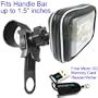 ChargerCity Water Resistant XL Bike Motorcycle Mount Kit (up to 1.5" Handle Bar) for Garmin Nuvi 200 200W 205 205W 250 250W 255 255W 255WT 260 260W 265 265W 270 270w 275t 285 285W 500 550 600 610 650 660 670 680 750 755 760 765 770 785 850 855 880 885 1200 1250 1260 1300 1350 1370 1390 GPS Navigators. Water Resistant case will offer protection against dust and light rain/water spills. **Include Free Micro SD Memory Card Reader & ChargerCity Manufacture Direct Replacement Warranty**