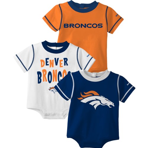 Reebok Denver Broncos Newborn 3 Pc. Creeper Set 6-9 Months
