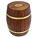 Safe Money Box Barrel Shape - Savings Banks Wood Carving Handmade - Piggy Bank Craft - 5" x 4" RS.600.00