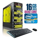 CybertronPC SLAYER 2111FBYQ, Intel Core i7 Gaming PC, W7 Home Premium, Black/Yellow