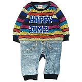 《H28年秋冬物》SHORH KID'S(ショーキッズ) ニツト裏起毛ボーダー切替ロンパス 70cm/オレンジ NO.SD-70164