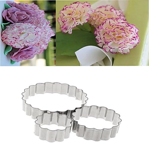 OKUBOX BT13 3pcs Set of Carnation Petal Cutter Decor Fondant Cake Cutters for Stainless Steel