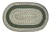 Oval Braided Rug (2'x3'): Oatmeal Sage - Sage Band