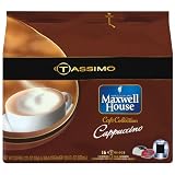 Maxwell House Cafe Collection Cappucino, T-Discs for Tassimo Coffeemakers, 8 Espresso and 8 Milk Creamers Packages, (Pack of 5)