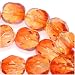 Czech Fire Polish Glass Two Toned Beads 6mm Round Orange Yellow Fireopal (25)