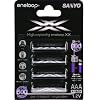 4er Pack Sanyo Eneloop XX Micro AAA Akkus 950 mAh - powered by eneloop Technology HR-4UWXB mit hochwertiger Kraftmax Akkubox