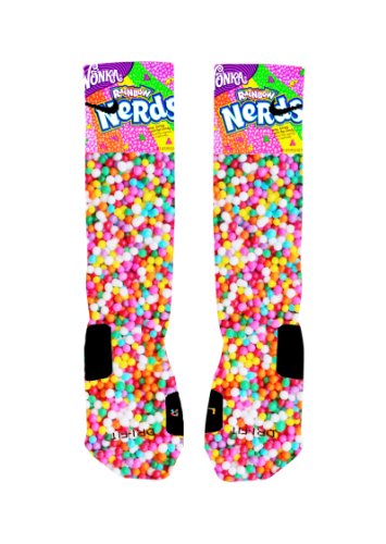 Nerds Candy Custom Nike Elite Socks (Small (4-6))