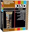 KIND PLUS, Peanut Butter Dark Chocolate + Protein, Gluten Free Bars, 1.4 Ounce, 12 Count