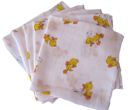 Mullwaschlappen bunt 40/40 - 5er Pack Ducky