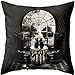 Yoler Pillow Case Decorative Skull Art Outdoor Sofa Cushion Satin Bright Colorful Painting Pillowcases