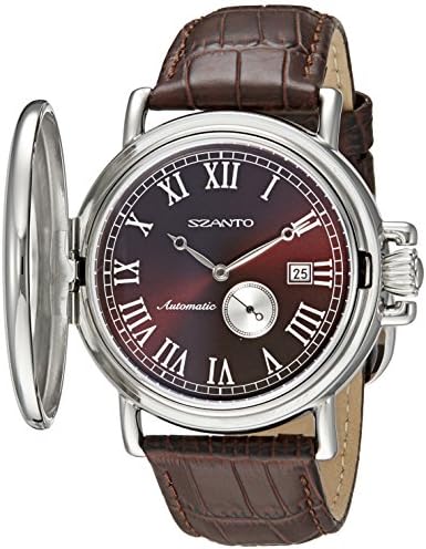 Szanto Unisex SZ6002 Half Hunter Analog Display Japanese Automatic Purple Watch