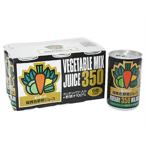ミリオンの緑黄色野菜ジュース350(6缶)1日分の野菜を凝縮