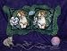 Playful Kittens in the Garden 16" Zippered Throw Pillow Set