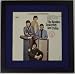 Record Album Frame Featuring Dark Blue Mat Design and solid wood black frame with REAL UV GLASS