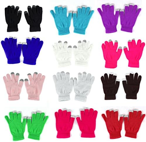 The Elixir Tech Smartphone Touch Screen Gloves Stretch One Size Winter Texting Touchscreen Gloves iPhone Galaxy Gloves, Black