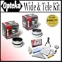 Opteka 0.5x Wide Angle & 2x Telephoto HD� Pro Lens Set for Canon Elura 40MC, 50, ZR100, ZR200, ZR300, MV800, MV800i, MV830, MV830i and MV850i Digital Camcorder