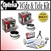 Opteka 0.5x Wide Angle & 2x Telephoto HD� Pro Lens Set for Canon Elura 2, 2MC, 20MC, 10, 100, MVX460, 450, 430, MVX1Si, Optura 100, S1, DC10, DC10 and DC20 Digital Camcorders
