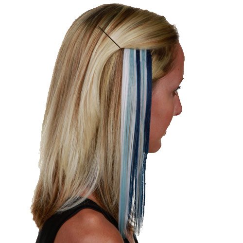 Detroit Lions Ladies Navy Blue-Light Blue Sports Extension Hair Clips