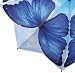 Blue Morpho Butterfly Womens Auto Open Folding Umbrella