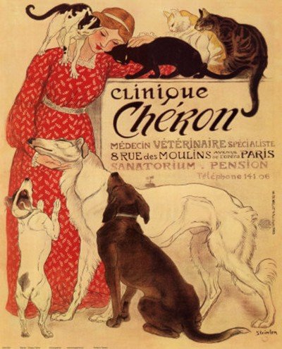 (16x20) Theophile-Alexandre Steinlen Clinique Cheron Art Print Poster
