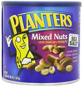 Planters Mixed Nuts With Pure Sea Salt, 56 Ounce Tin