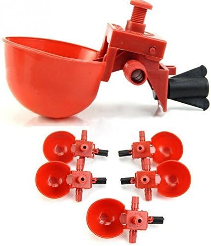 5 Pcs DRINKER CUPS automatic WATERERS for chickens/quail/Bird Poultry Feeder