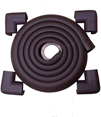 XJF Table Edge Guard with 4 Corners (Brown)