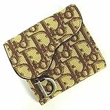 (クリスチャンディオール)Christian Dior トロッターヴィンテージロゴ ダブルホック二つ折りコンパクト財布 LGV43025 M7 マロンフォンス 並行輸入品