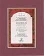 Touching and Heartfelt Poem for Daughters - A Daughter's Loving Ways Poem on 11 x 14 Double Beveled Matting