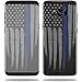 MightySkins Skin for Samsung S8 - Thin Blue Line | Protective, Durable, and Unique Vinyl Decal wrap Cover | Easy to Apply, Remove, and Change Styles | Made in The USA