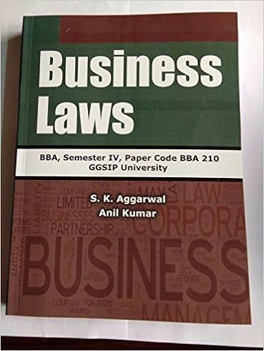 Business Laws Book- BBA- Semester 4- Paper Code 210- GGSIP University