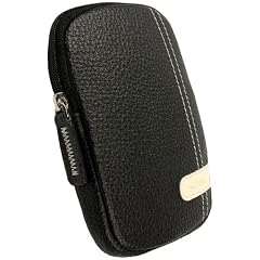 Krusell Gaia Kunstleder Etui f�r Panasonic Lumix DMC-FS16EG-K Digitalkamera schwarz