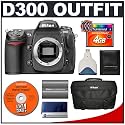 Nikon D300 Digital SLR Camera with 4GB CF Memory Card + EN-EL3e Battery + Case + Cameta Bonus Accessory Kit