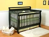 Black Amelia 4-in-1 Convertible Baby Crib By Nursery Smart