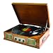 Steepletone USB Norwich Retro Record Player with Radio and MP3 Playback - Lightwood