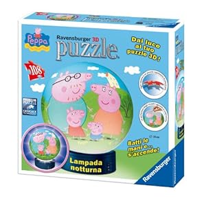 Ravensburger 12247 - Peppa Pig Lampada Notturna Puzzle 3D, Building