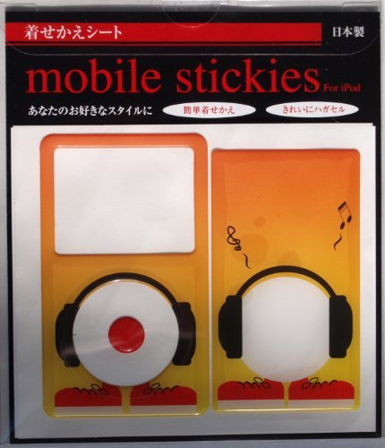ipod classic 第５世代 カバー シート　mobile stickies モバイルスティッキーズ　オレンジ坊や