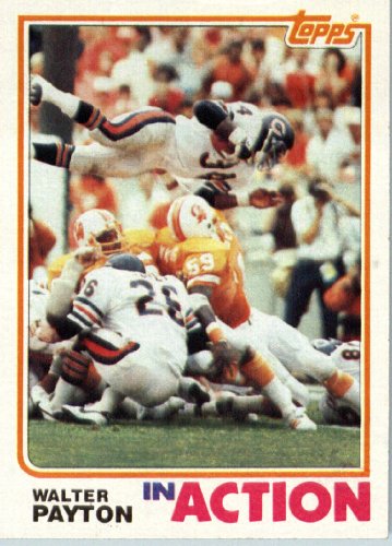 1982 Topps # 303 Walter Payton Chicago Bears Football Card - In Protective Screwdown Display Case!
