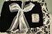Black and White Brocade Damask Chenille Blanket