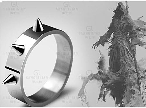 Stellarway® 2PCS Large Silver 7 Inch Titanium Steel Three-teeth Ring Women's Self Defense Prtection Safety Equipment Outdoor Survival Self-defense Helper