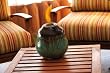 Single Flame Ceramic Firepot - Green Glaze Single Flame Ceramic Firepot - Green Glaze