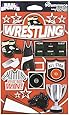 Real Sports Dimensional Stickers 4.5"X6" Sheet-Wrestling