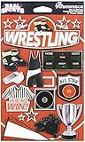Real Sports Dimensional Stickers 4.5"X6" Sheet-Wrestling