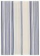 Durable Flat Weave 100% Cotton Colorful White and Blue Striped Dishtowel 18" X 28" Set / 6