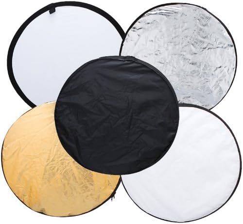 60cm 5 in 1 Portable Photography Studio Multi Photo Disc Collapsible Light Reflector(24")
